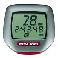 SIGMA SPORT BC 500 Bedienungsanleitung
