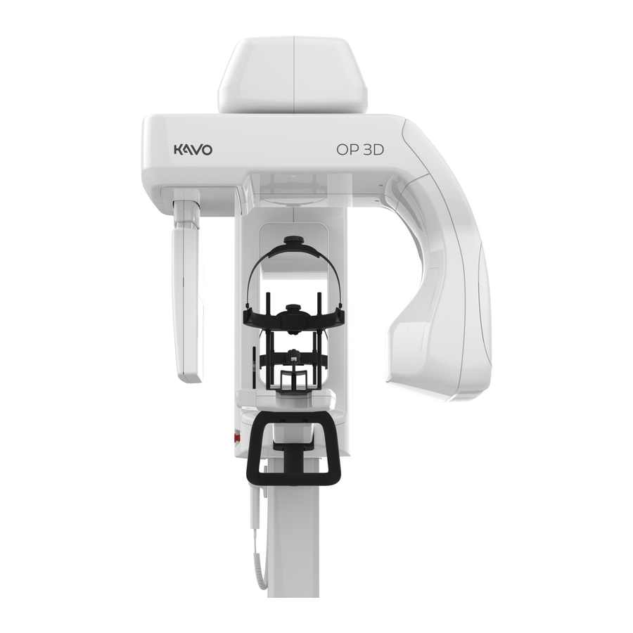 KaVo ORTHOPANTOMOGRAPH OP 3D Bedienungsanleitung