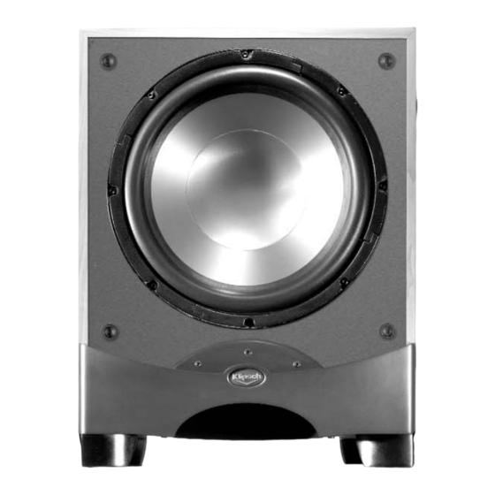 Klipsch Reference Sub Handbuch