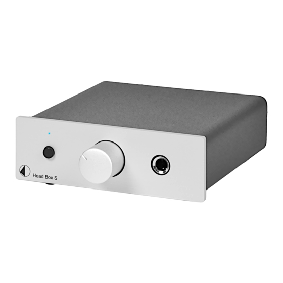 Pro-Ject Audio Systems Head Box S Bedienungsanleitung