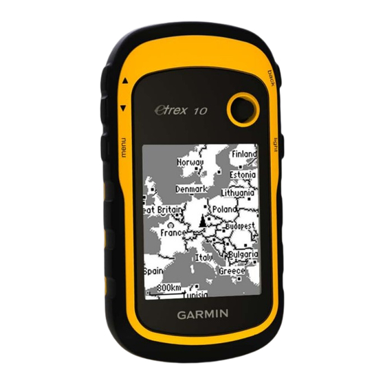 Garmin eTrex 10 Schnellstartanleitung