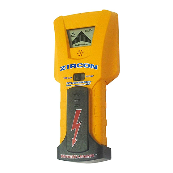 Zircon StudSensor Pro LCD Bedienungsanleitung