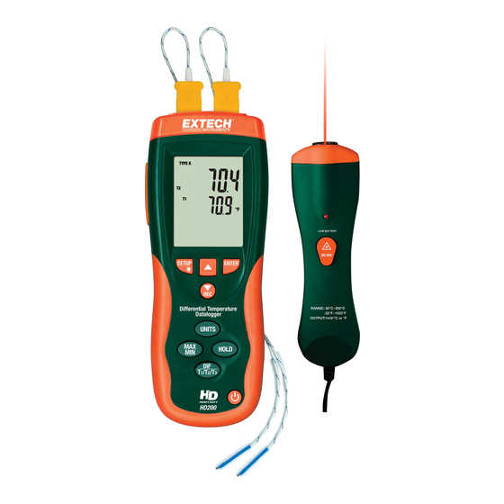 Extech Instruments HD200 Bedienungsanleitung
