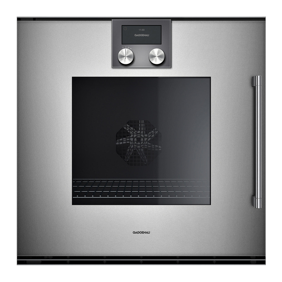 GAGGENAU BO 220 GEBRAUCHSANLEITUNG PdfHerunterladen ManualsLib