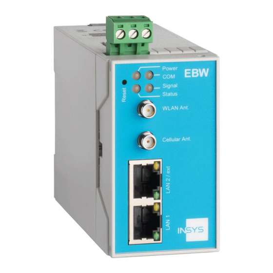 insys icom EBW-WH100 Benutzerhandbuch