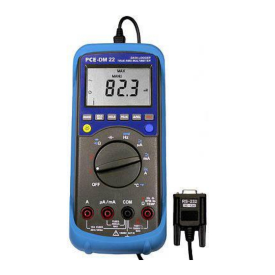 PCE Instruments PCE-DM 22 Bedienungsanleitung