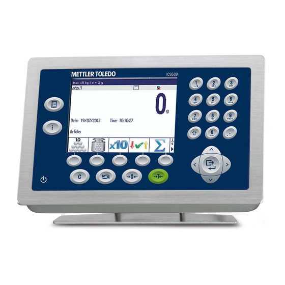Mettler Toledo ICS4-Serie Kurzanleitung