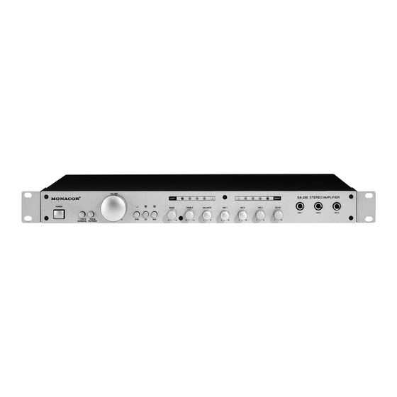 Monacor SA-230 Bedienungsanleitung