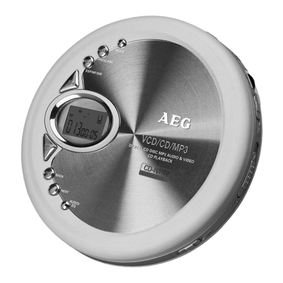 AEG CDP 4201 MP3/VCD Bedienungsanleitung