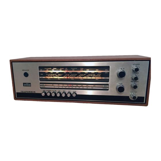 Telefunken Operette 2650 Bedienungsanleitung