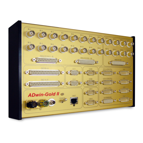 JÄGER ADwin-Gold II Handbuch