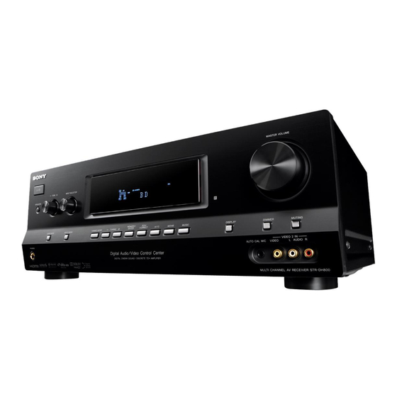 Sony STR-DH800 Kurzanleitung