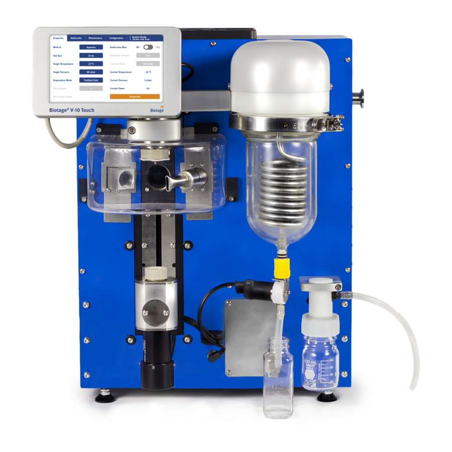 Biotage V-10 Touch Benutzerhandbuch