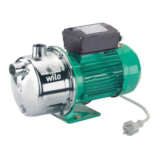 Wilo -Jet-WJ Einbau- Und Betriebsanleitung