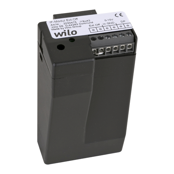 Wilo IF-Module Stratos Einbau- Und Betriebsanleitung