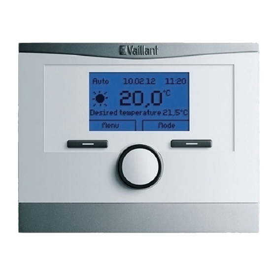 Vaillant calorMATIC 350 Betriebsanleitung