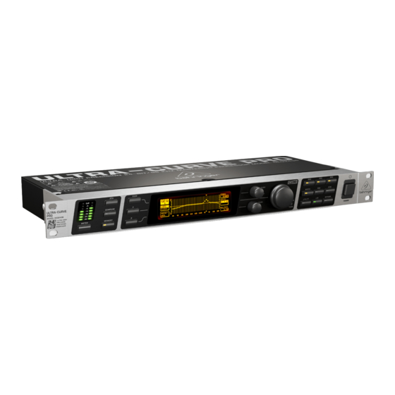 Behringer ULTRACURVE PRO DEQ2496 Bedienungsanleitung