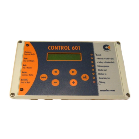 Consolar CONTROL 601 Handbücher