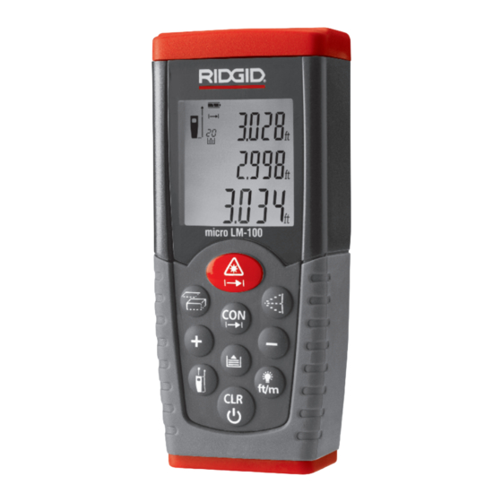 RIDGID Micro LM-100 Bedienungsanleitung