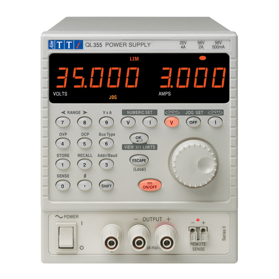 Aim-TTI QL355 Bedienungsanleitung