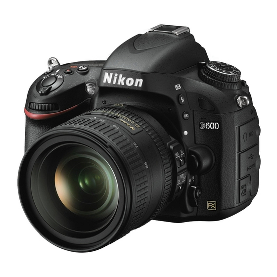 Nikon D600 Benutzerhandbuch