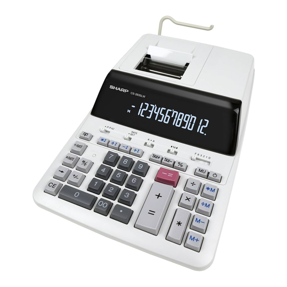 Sharp CS-2635LW Bedienungsanleitung