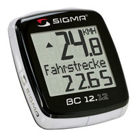 Sigma Sport BC 12.12 Bedienungsanleitung