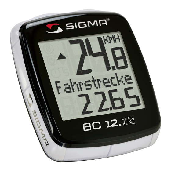 Sigma Sport BC 12.12 Handbücher