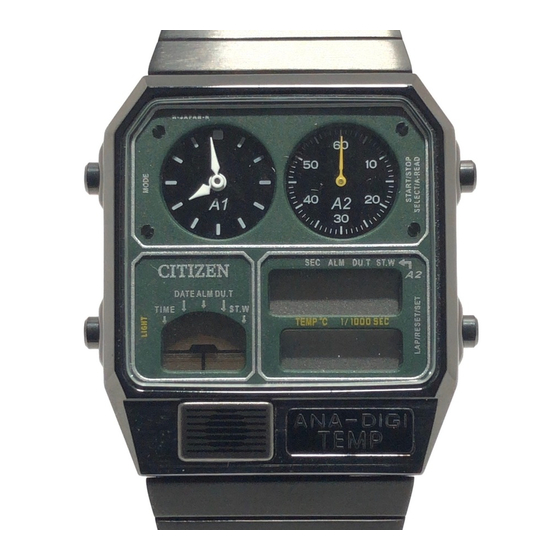 Citizen 8989 Kurze Anweisungen