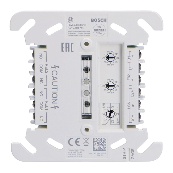 Bosch FLM-420-RHV-S Produktbeschreibung / Montageanleitung