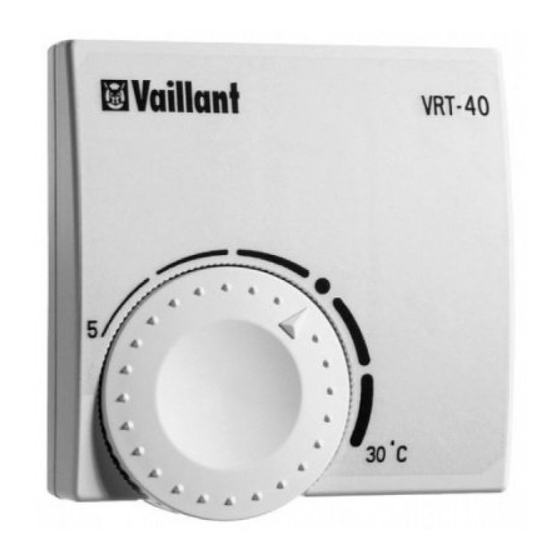 Vaillant VRT 40 Bedienungsanleitung