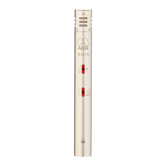 AKG C 451B Bedienungsanleitung