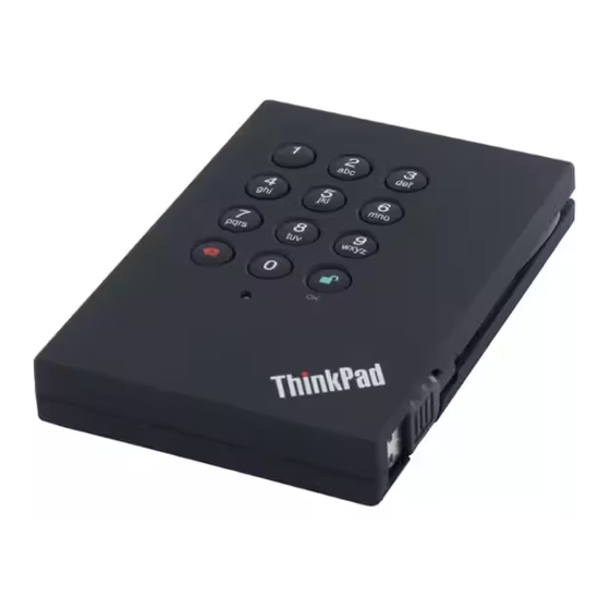 Lenovo ThinkPad USB 3.0 Secure Hard Drive Benutzerhandbuch