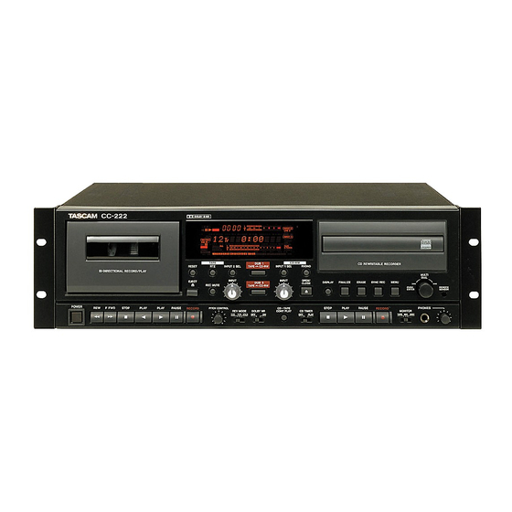 Tascam CC-222 Benutzerhandbuch
