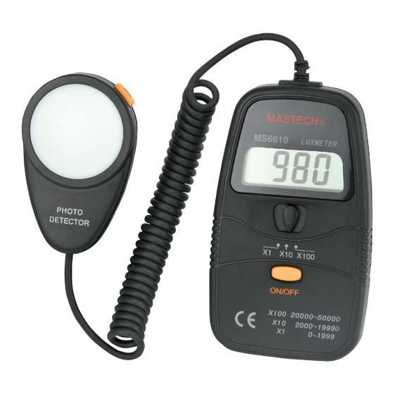 Mastech MS6610 Bedienungsanleitung