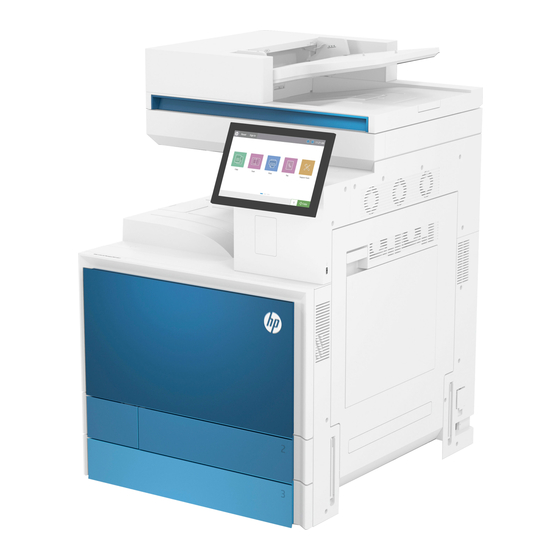 HP Color LaserJet Managed MFP E877DN Installationsanleitung