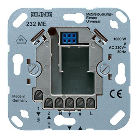 JUNG 232ME BEDIENUNGSANLEITUNG PdfHerunterladen ManualsLib