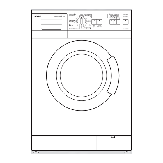 Siemens SIWAMAT XLS 1250 Gebrauchs- Und Aufstellanleitung