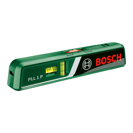 Bosch PLL 1 P Originalbetriebsanleitung