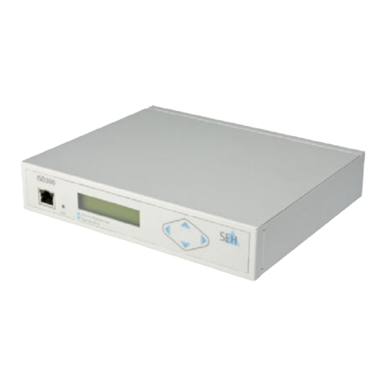 SEH ISD300 Kurzanleitung Zur Installation