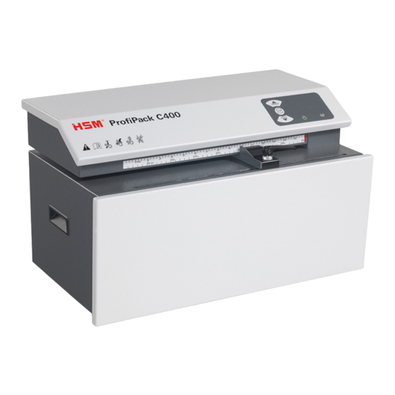 HSM ProfiPack C400 Betriebsanleitung