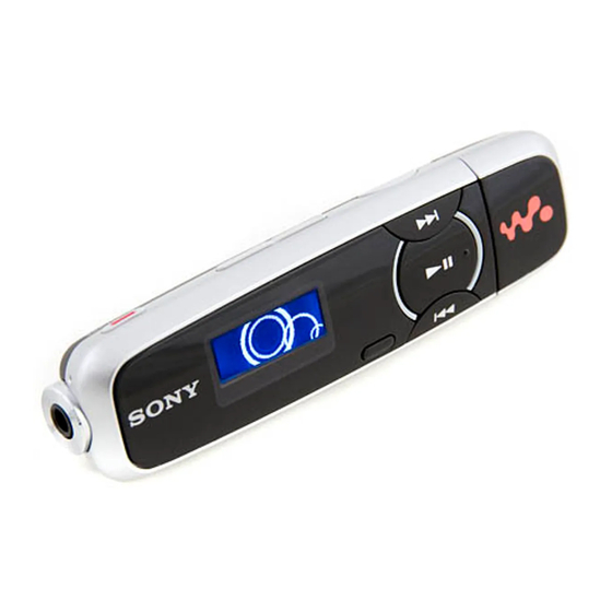 Sony WALKMAN NWZ-B133 Handbücher