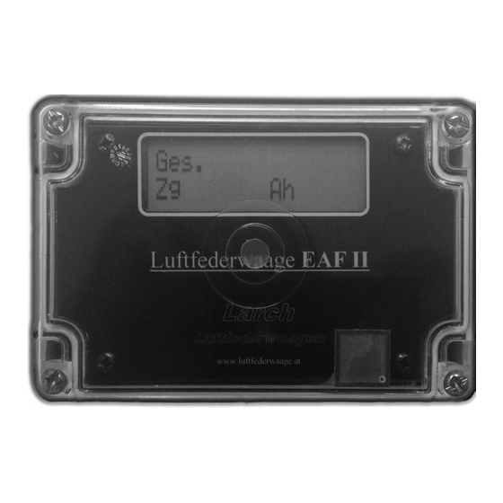 Larch EAF II Bedienungs- & Einbauanleitung