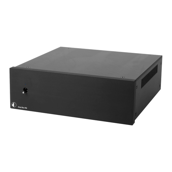 Pro-Ject Audio Systems Pro-Ject Amp Box RS Bedienungsanleitung