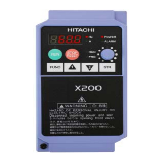 Hitachi X200-005SFEF Inbetriebnahmeanleitung