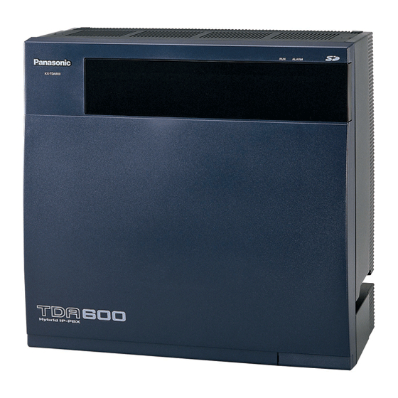 PANASONIC KX-TDA 600 HANDBUCH Pdf-Herunterladen | ManualsLib