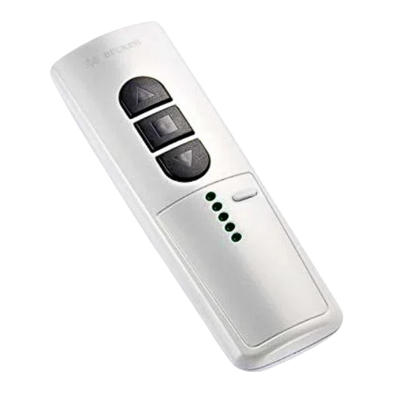 Becker Centronic EasyControl EC5410A-II Montage- Und Betriebsanleitung