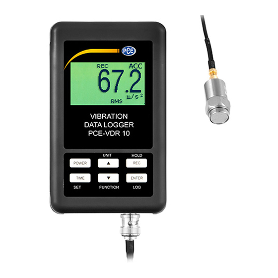 PCE Instruments PCE-VDR Bedienungsanleitung