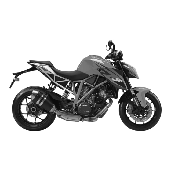KTM 2015 1290 Super Duke R US Bedienungsanleitung