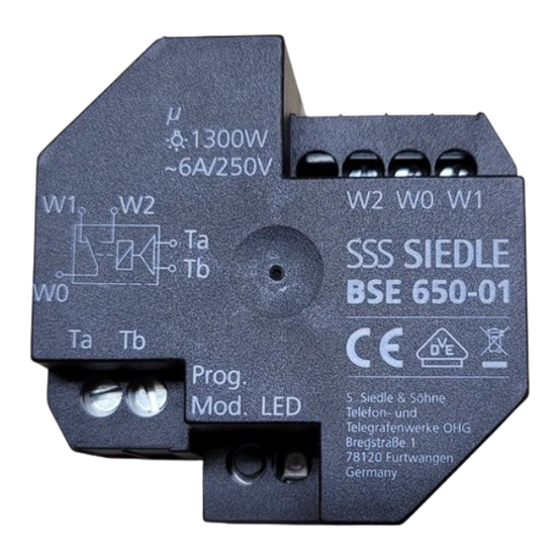 SSS Siedle BSE 650-01 Produktinformation